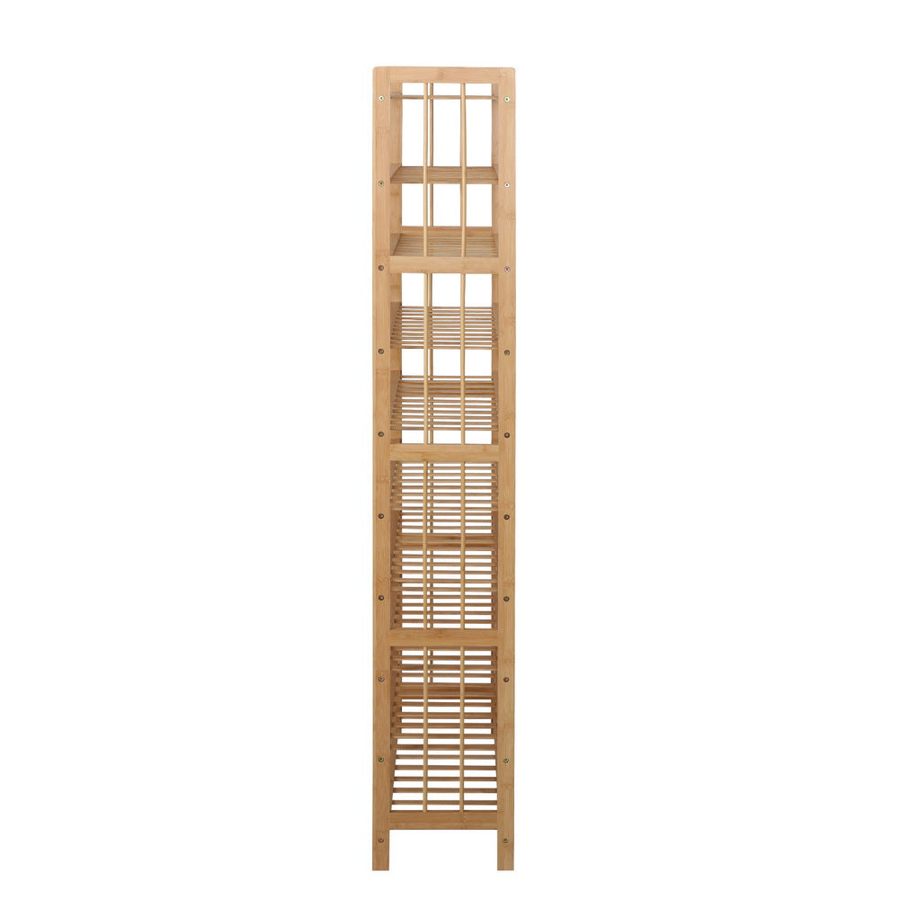 10-Tier Bamboo Shoe Rack Wooden Shelf Homecoze