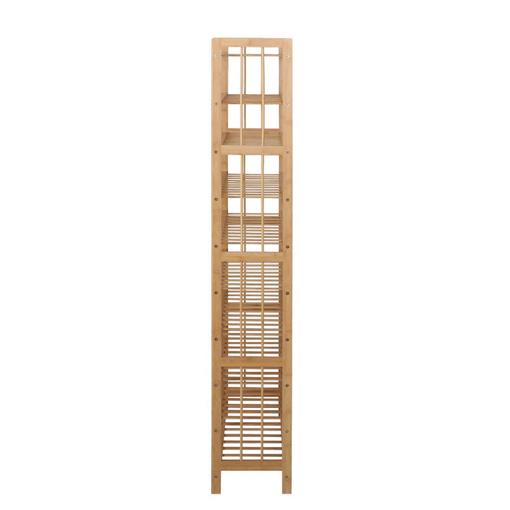 10-Tier Bamboo Shoe Rack Wooden Shelf Homecoze