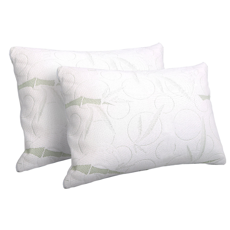 Set of 2 Bamboo Pillow with Memory Foam Homecoze