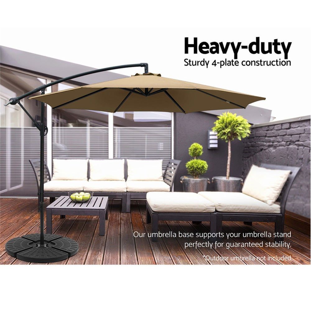 Round Umbrella Base Stand for 2.7m & 3m Umbrellas Homecoze