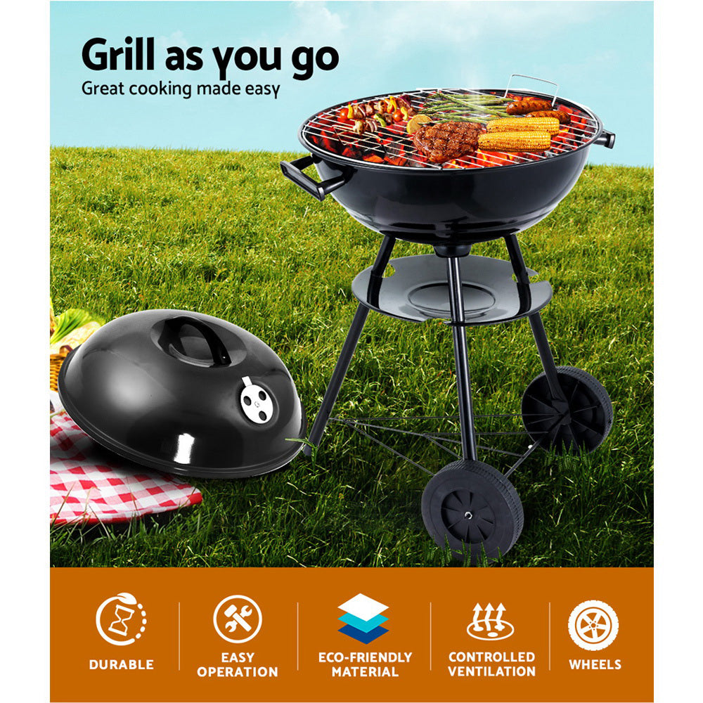 Charcoal BBQ Smoker Outdoor Barbeque Steel Oven Homecoze
