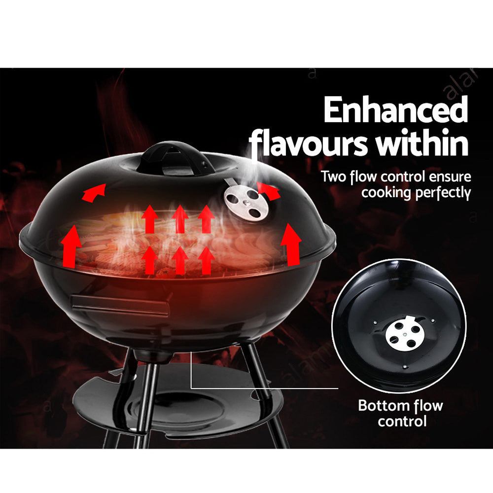 Charcoal BBQ Smoker Outdoor Barbeque Steel Oven Homecoze