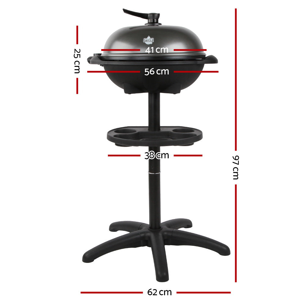 Portable Electric BBQ With Stand Homecoze