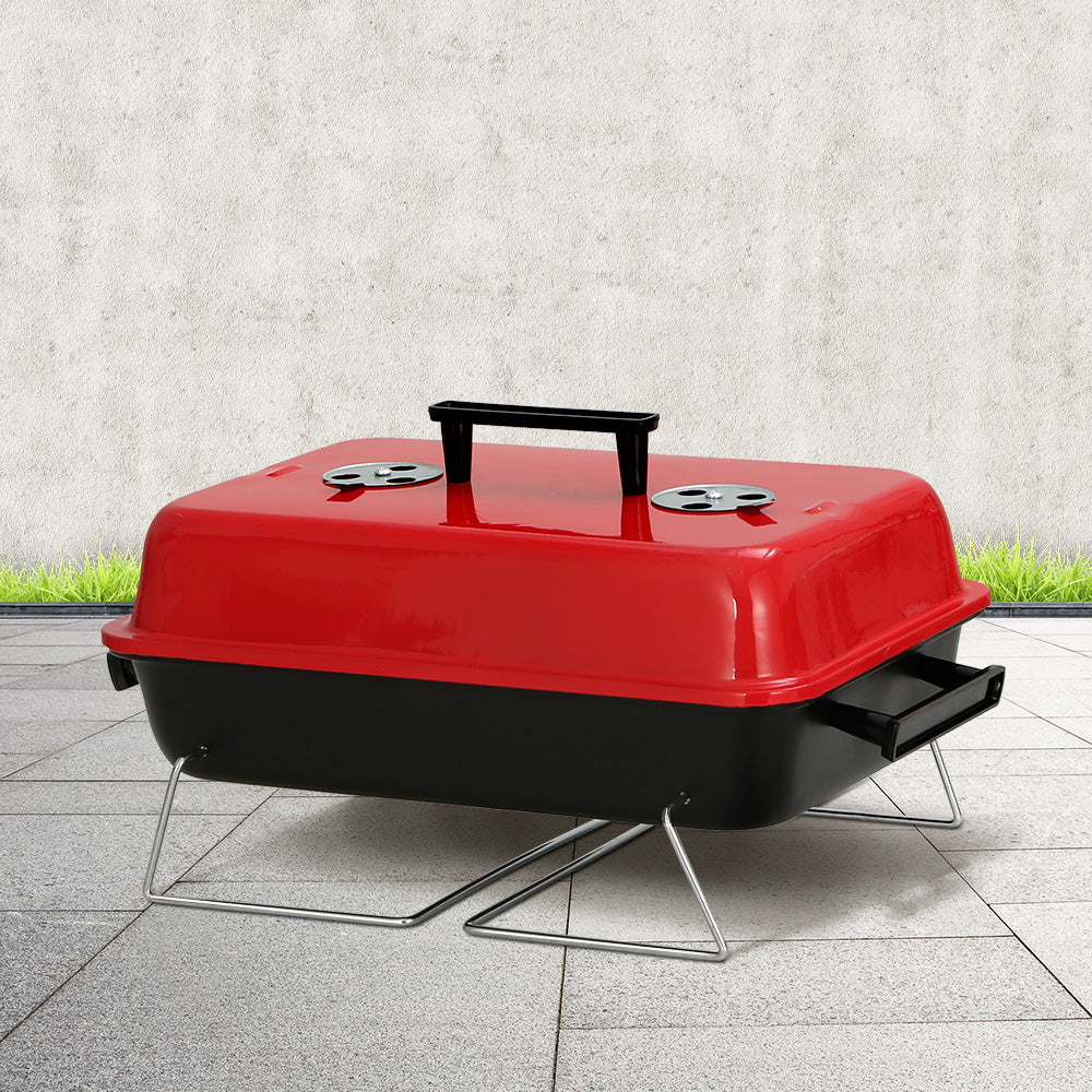 Charcoal BBQ Portable Grill Camping Barbecue Outdoor Cooking Smoker Homecoze