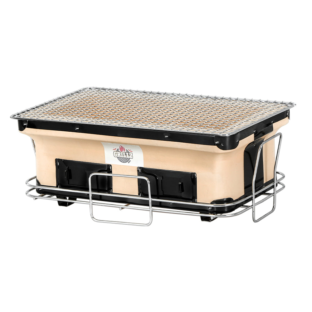 Portable Ceramic Japanese Hibachi Charcoal Smoker BBQ Grill Homecoze