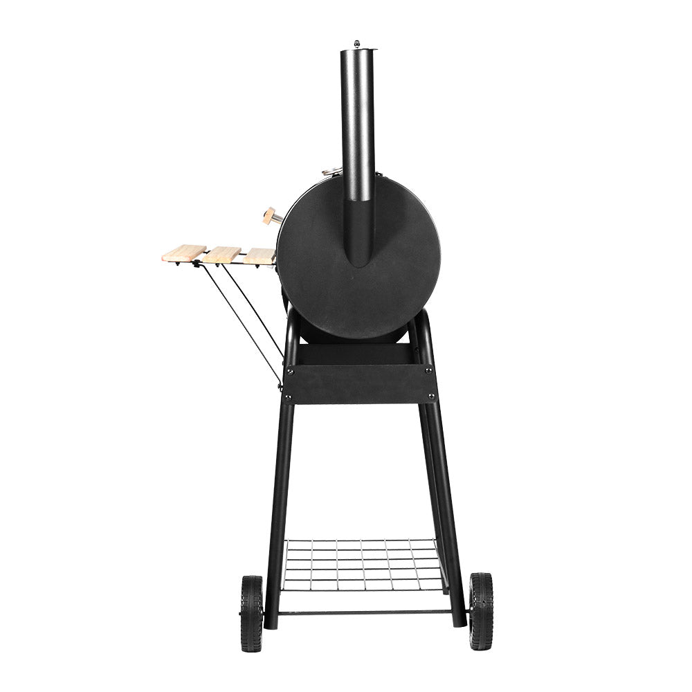 2-in-1 Offset BBQ Smoker - Black Homecoze