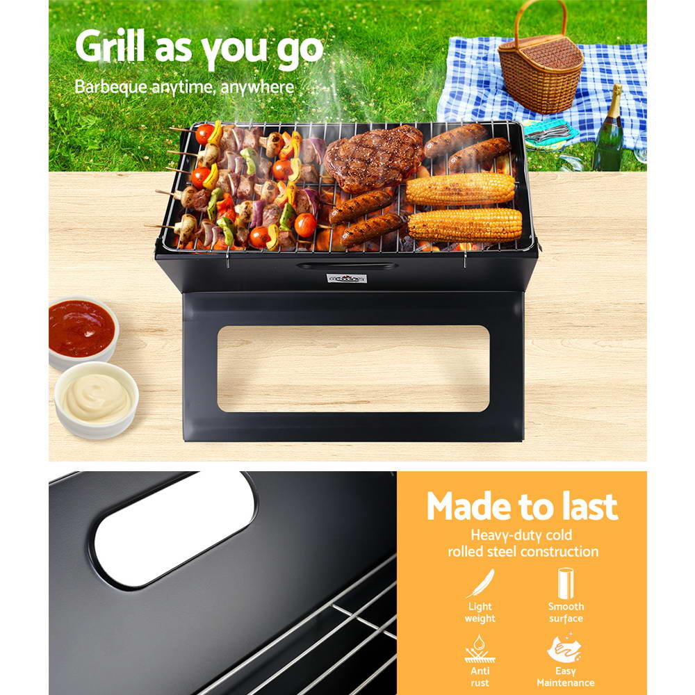 Notebook Portable Charcoal BBQ Grill Homecoze