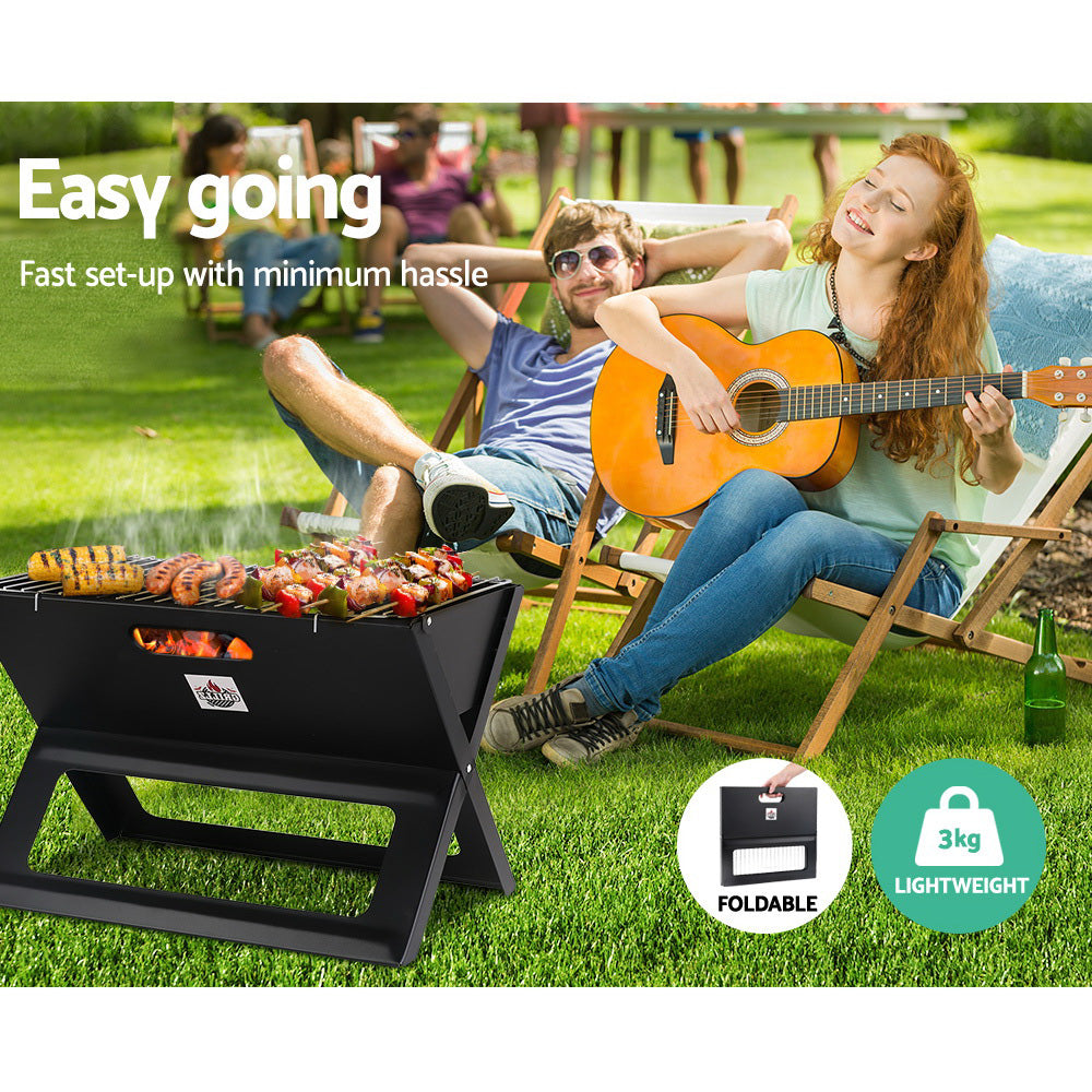 Notebook Portable Charcoal BBQ Grill Homecoze