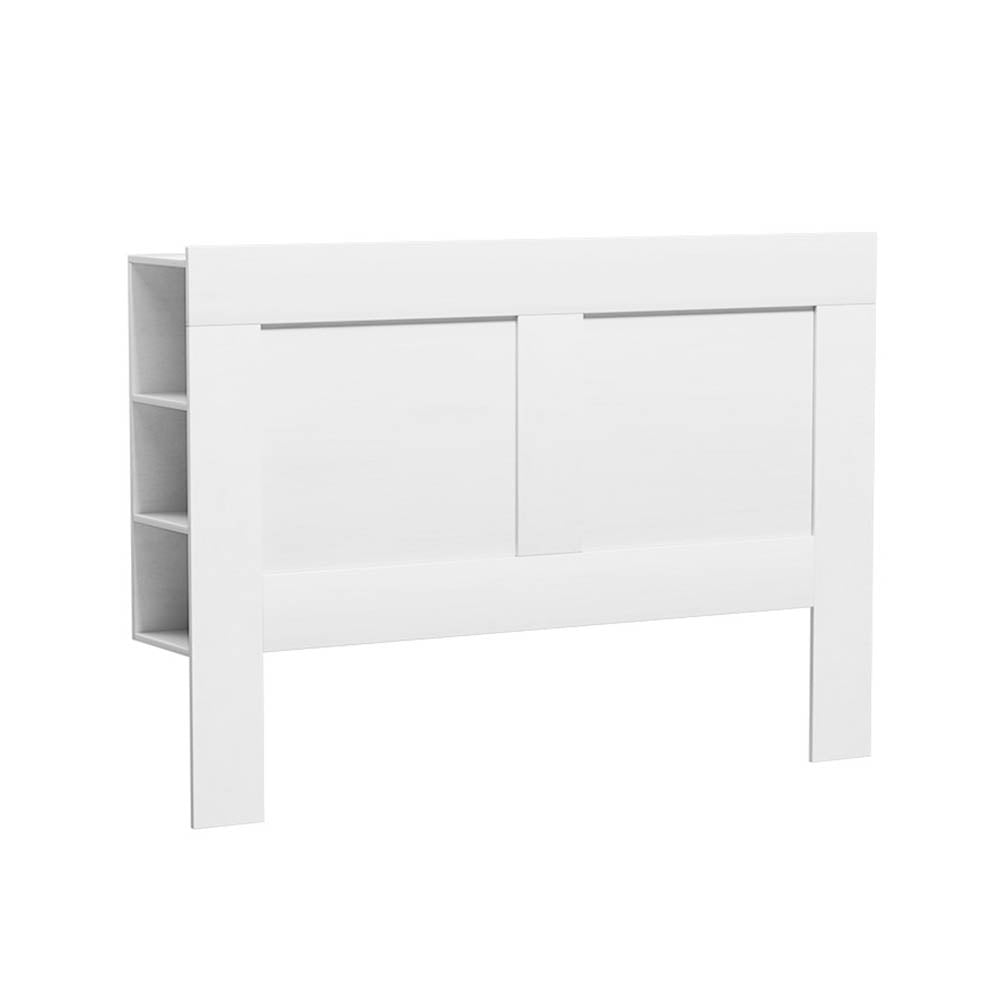Queen Size Storage Headboard Bed Frame Bed Head with Shelves – White Homecoze