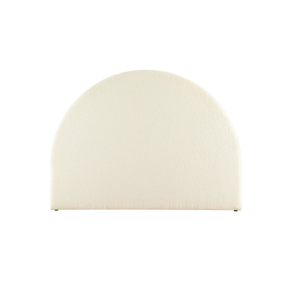 Queen Size Boucle Arch Headboard Bed Frame Bed Head – White Homecoze
