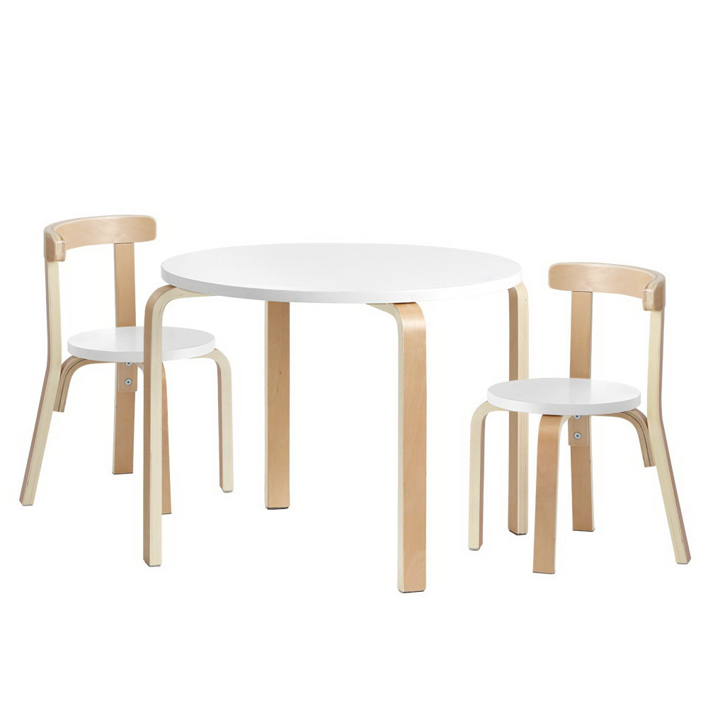 Kids Nordic Wooden Table & Chair 3PC Activity Set Homecoze