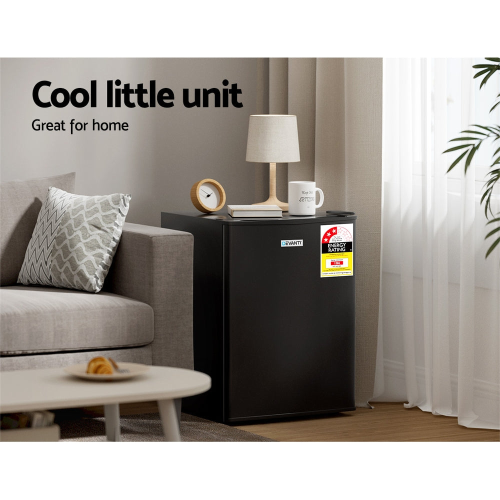 70L Portable Mini Bar Fridge with Chiller - Black Homecoze