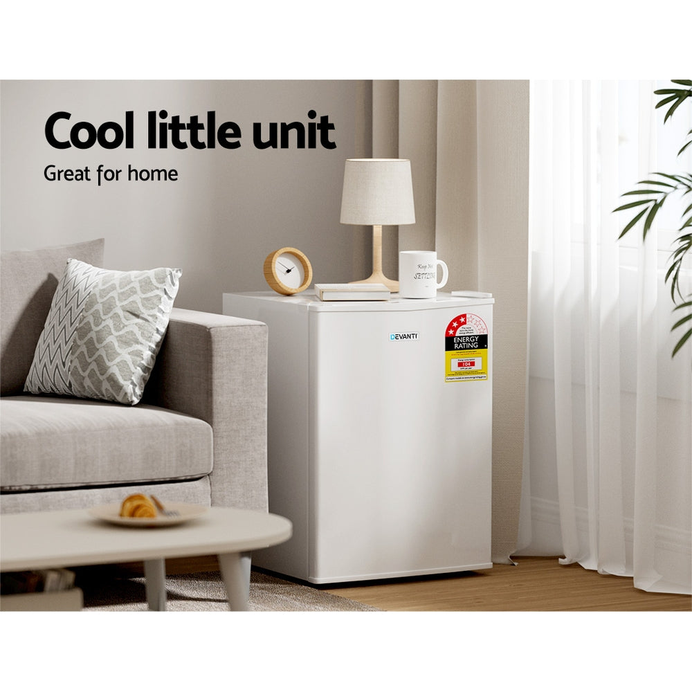 70L Portable Mini Bar Fridge with Chiller - White Homecoze