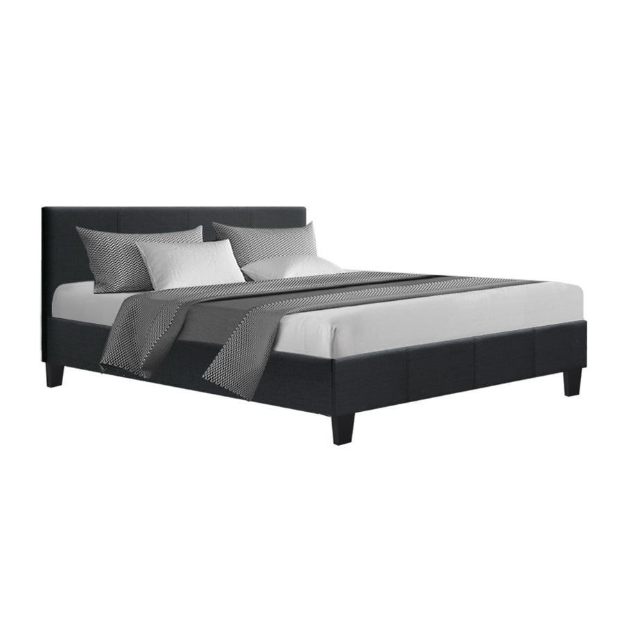 Neo Bed Frame Fabric - Charcoal Queen Homecoze