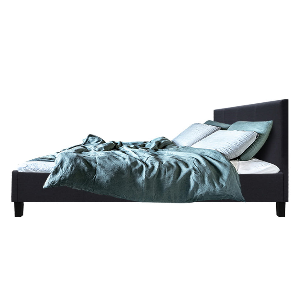 Neo Bed Frame Fabric - Charcoal Queen Homecoze