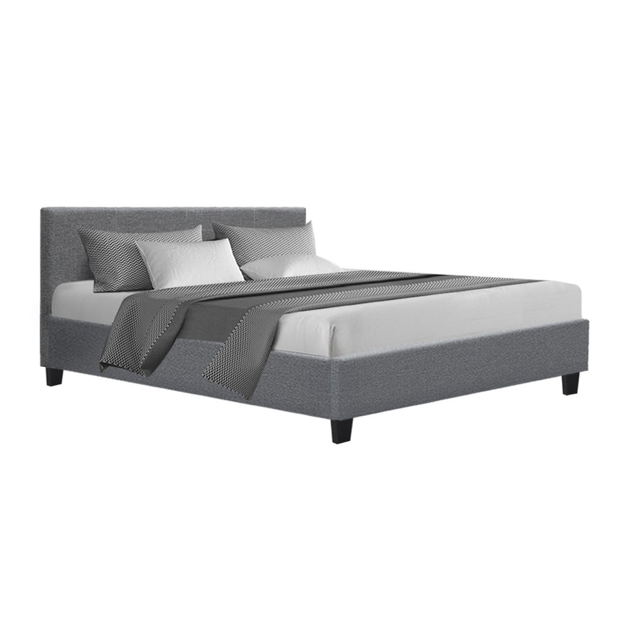 Neo Bed Frame Fabric - Grey Queen Homecoze