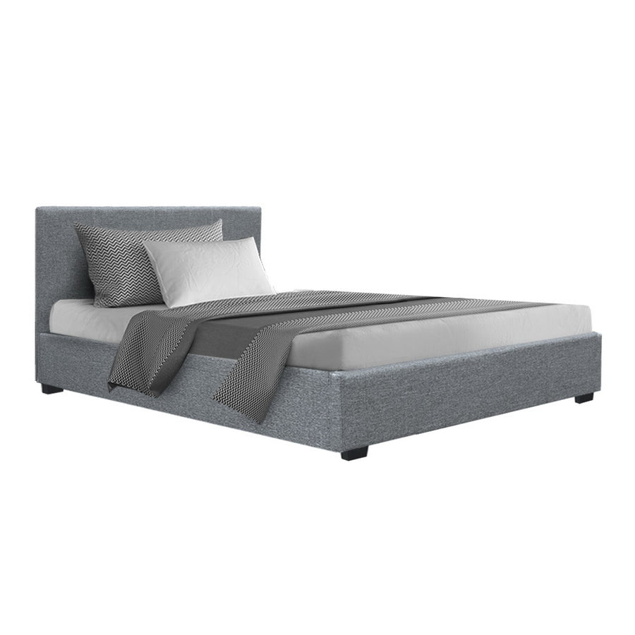 Nino Bed Frame Fabric - Grey King Single Homecoze
