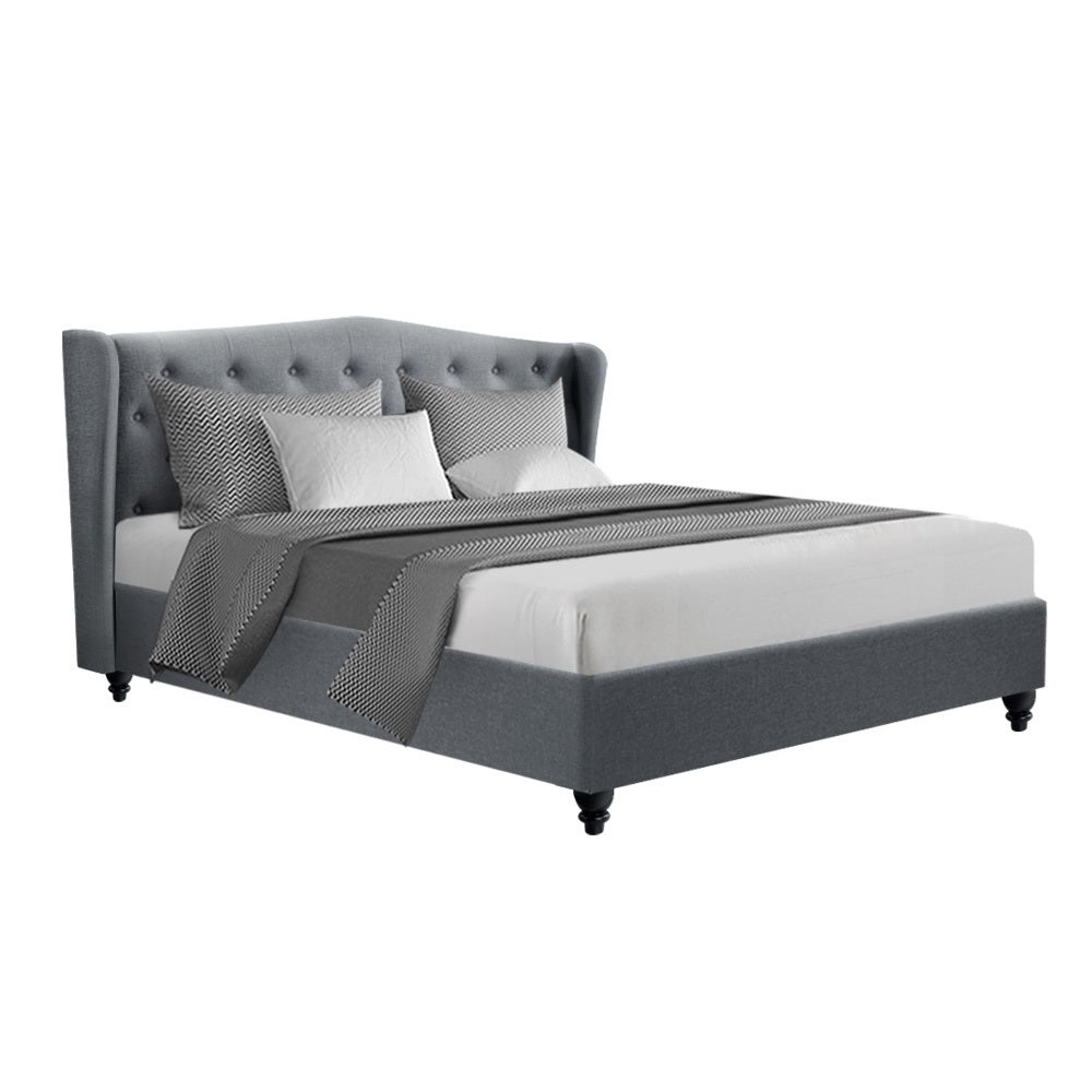 Pier Bed Frame Fabric - Grey King Homecoze