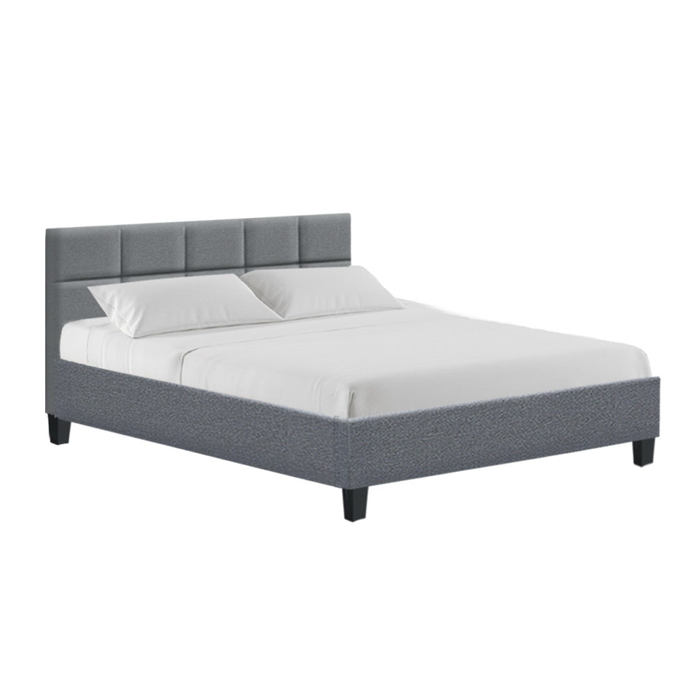 Tino Bed Frame Fabric - Grey Queen Homecoze