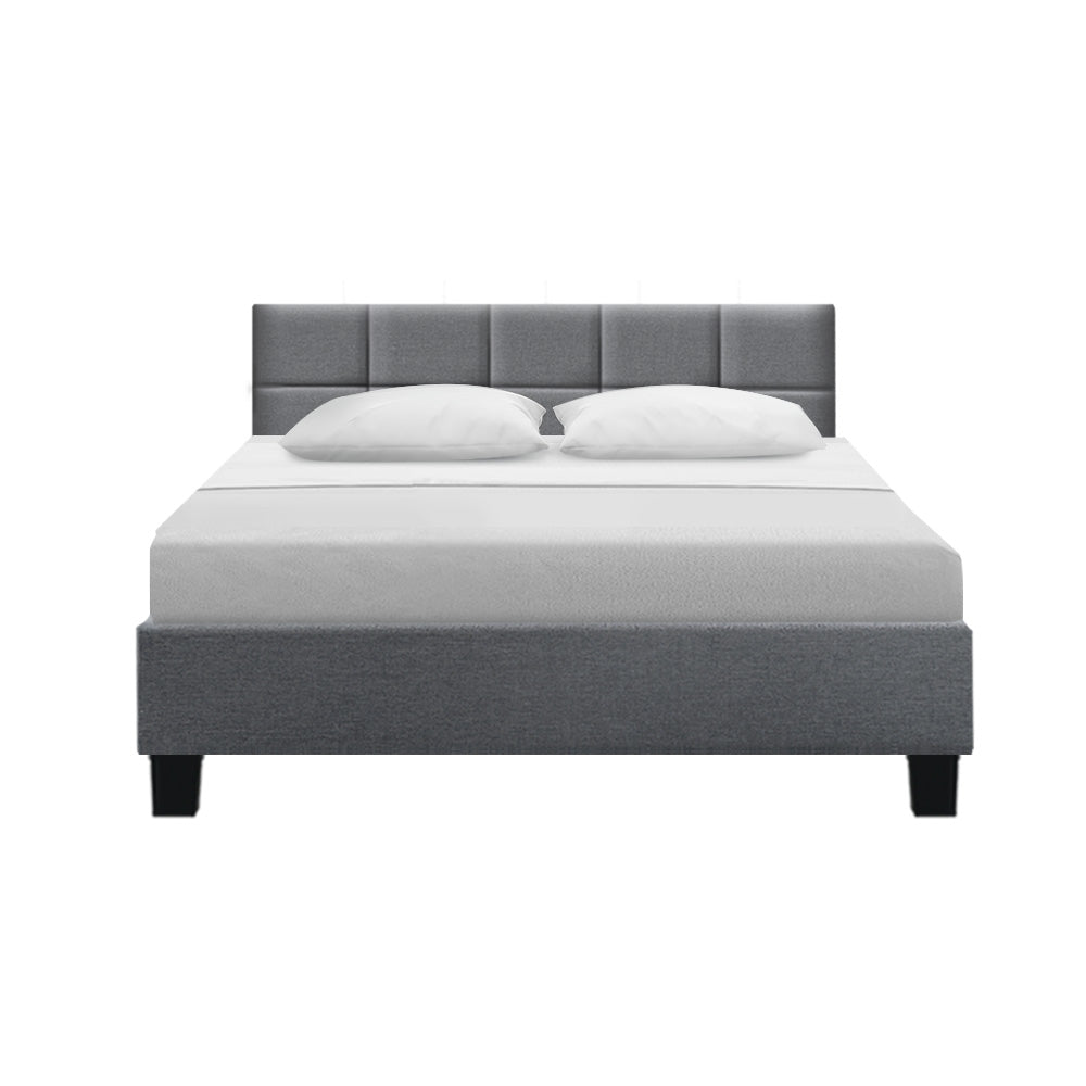 Tino Bed Frame Fabric - Grey Queen Homecoze