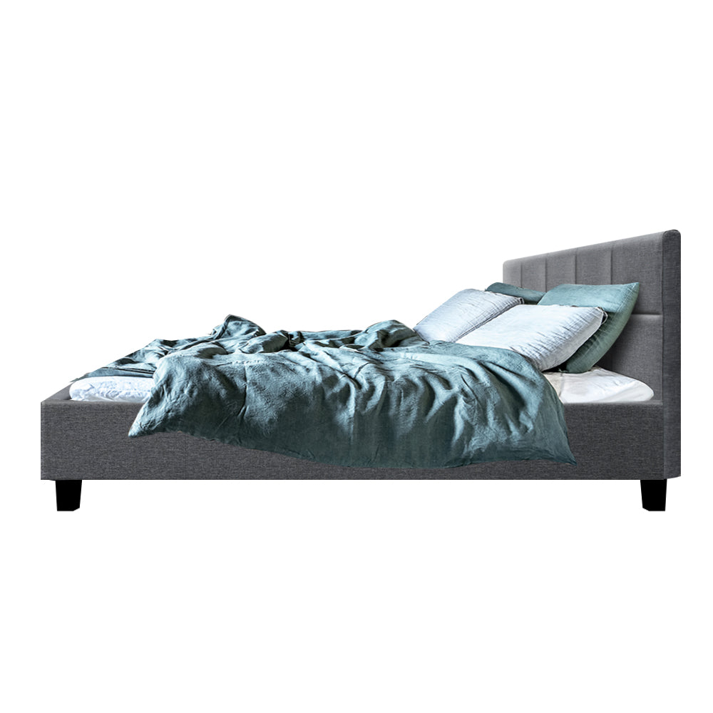 Tino Bed Frame Fabric - Grey Queen Homecoze