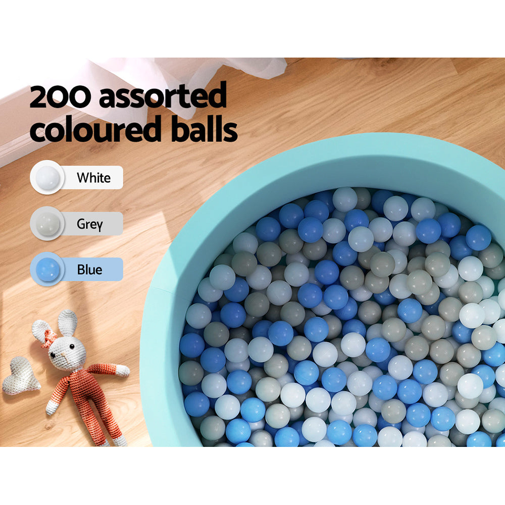 Kids Ball Pit Ocean Foam Play Pond with Balls - Blue Homecoze