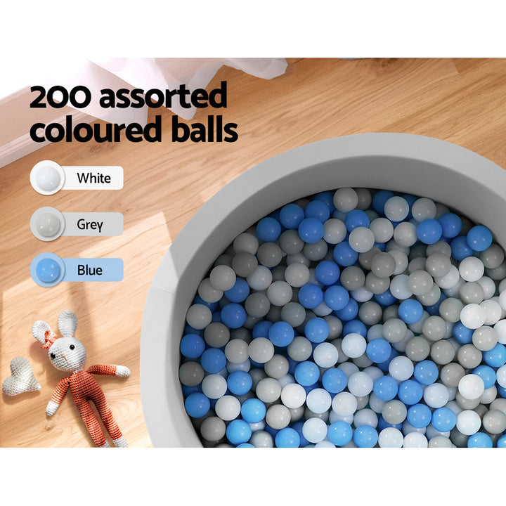 Kids Ball Pit Ocean Foam Play Pond with Balls - Grey Homecoze