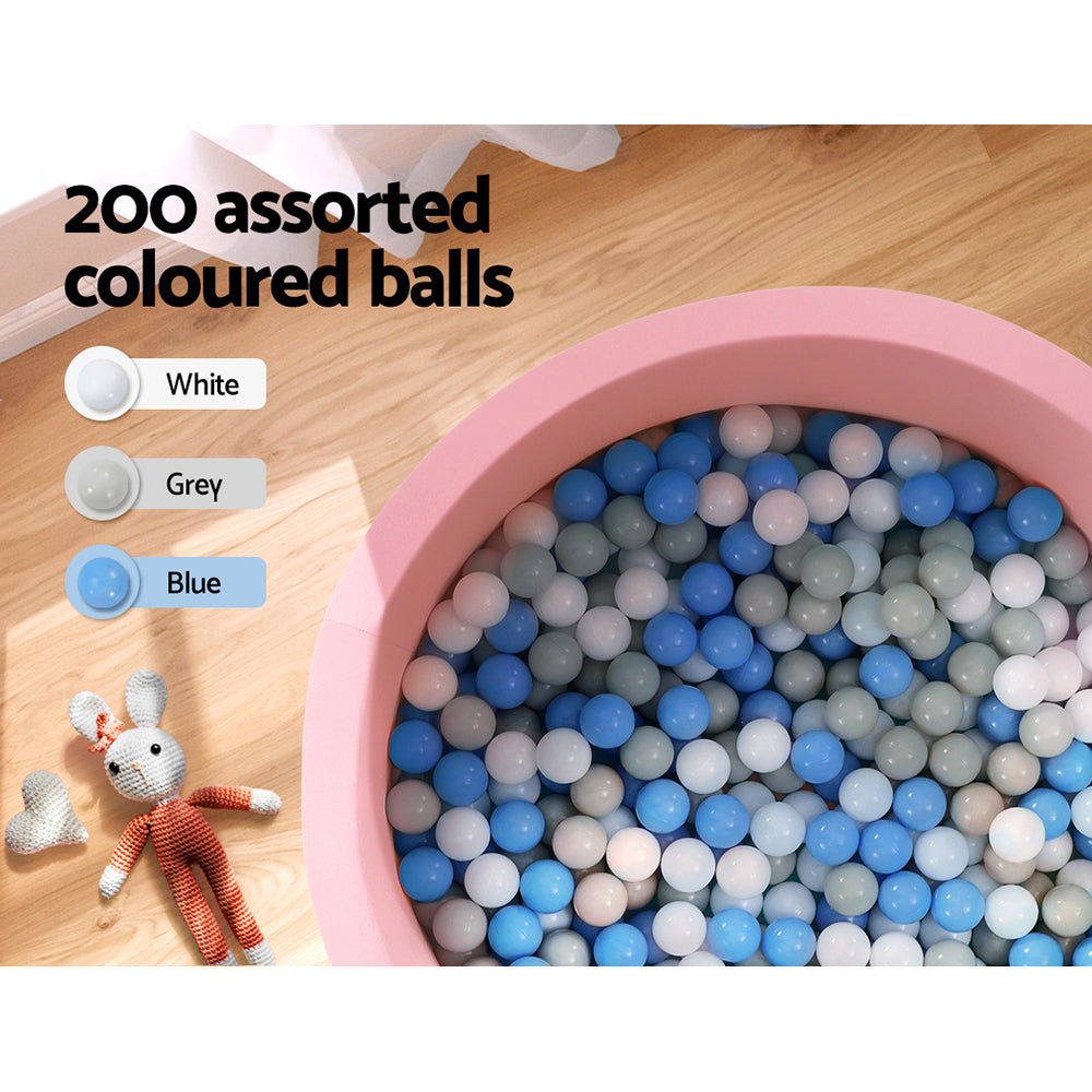 Kids Ball Pit Ocean Foam Play Pond with Balls - Pink Homecoze