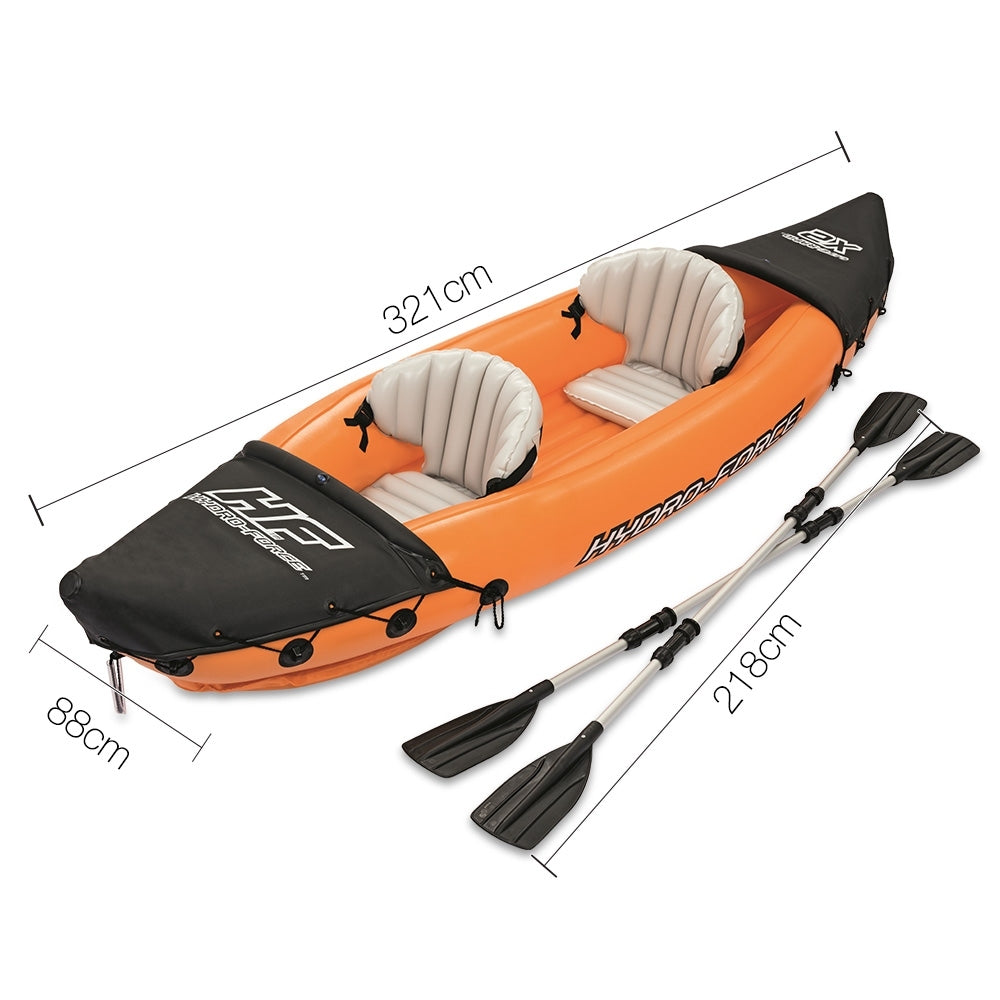 2 Person Inflatable Hydro Force Kayak with Oars Homecoze