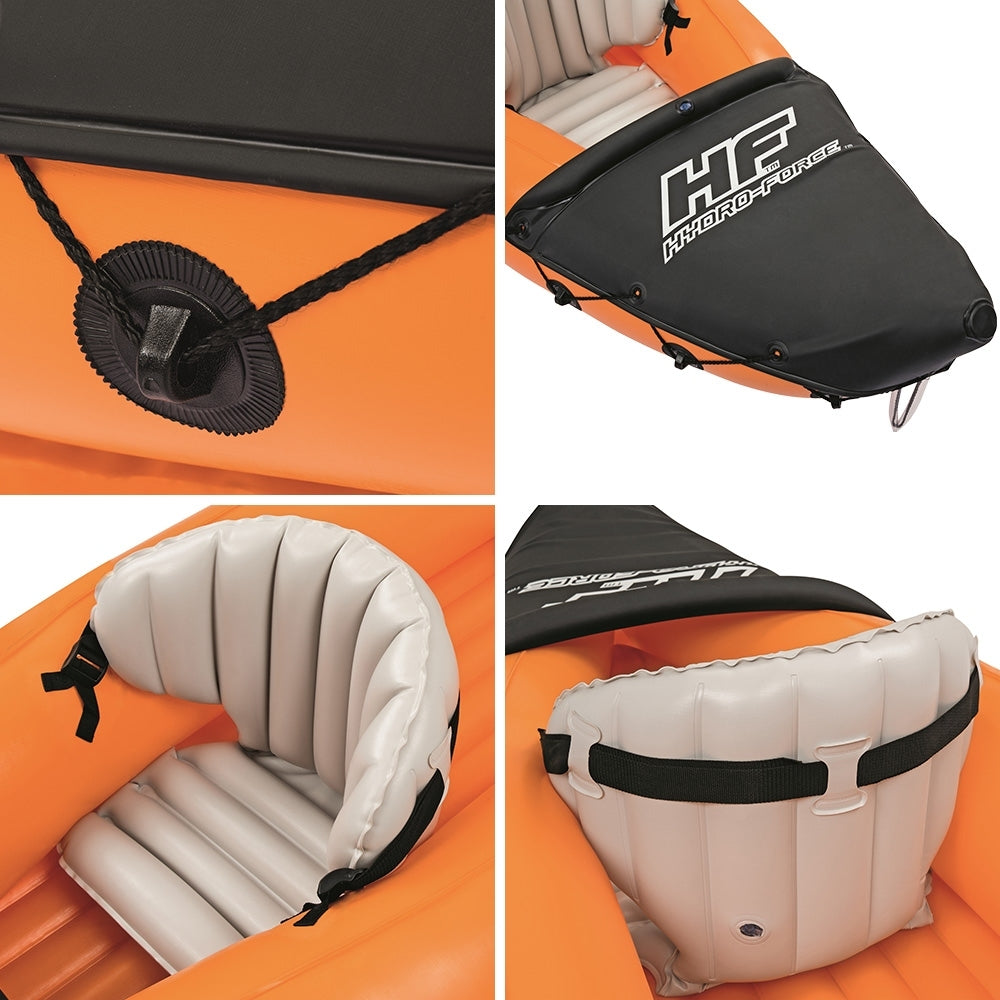 2 Person Inflatable Hydro Force Kayak with Oars Homecoze