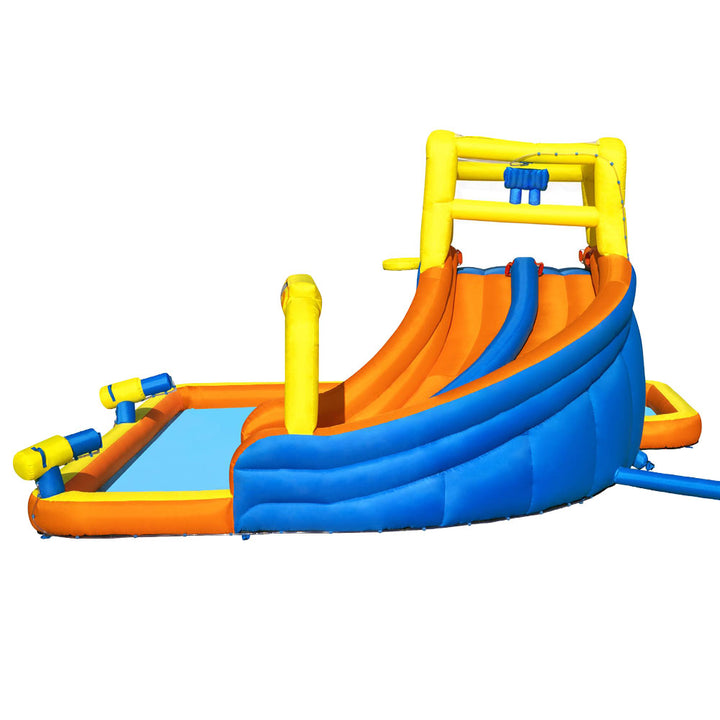 5.5m x 5m Giant Inflatable Water Park Slide Raceway - 2699L Capacity Homecoze