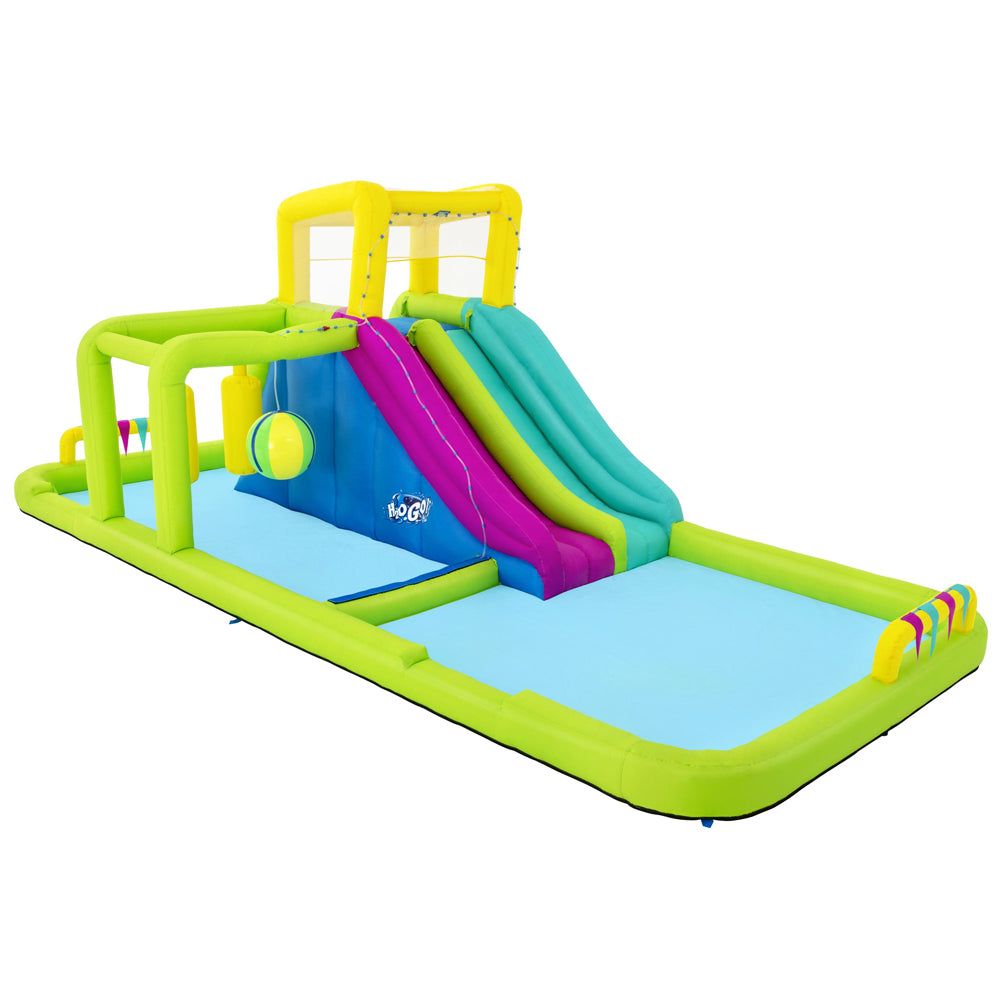 7.1m x 3.1m Giant Inflatable Water Park Splash Course with Slide - 2389L Capacity Homecoze