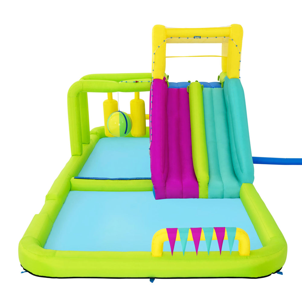 7.1m x 3.1m Giant Inflatable Water Park Splash Course with Slide - 2389L Capacity Homecoze