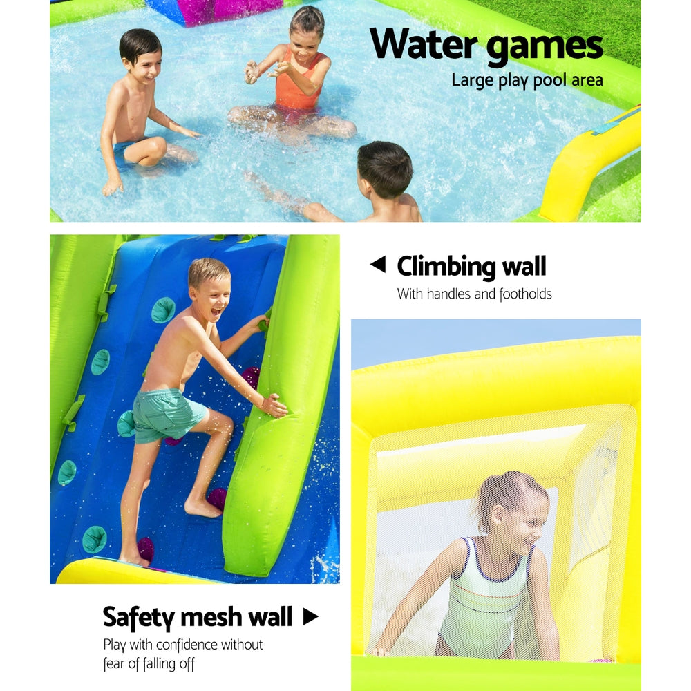 7.1m x 3.1m Giant Inflatable Water Park Splash Course with Slide - 2389L Capacity Homecoze