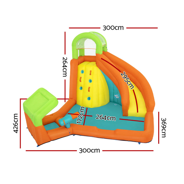 Kids Inflatable Water Park Pool Castle Playground with Slide 4.26 X 3.69M Homecoze