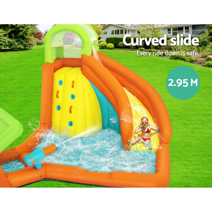 Kids Inflatable Water Park Pool Castle Playground with Slide 4.26 X 3.69M Homecoze