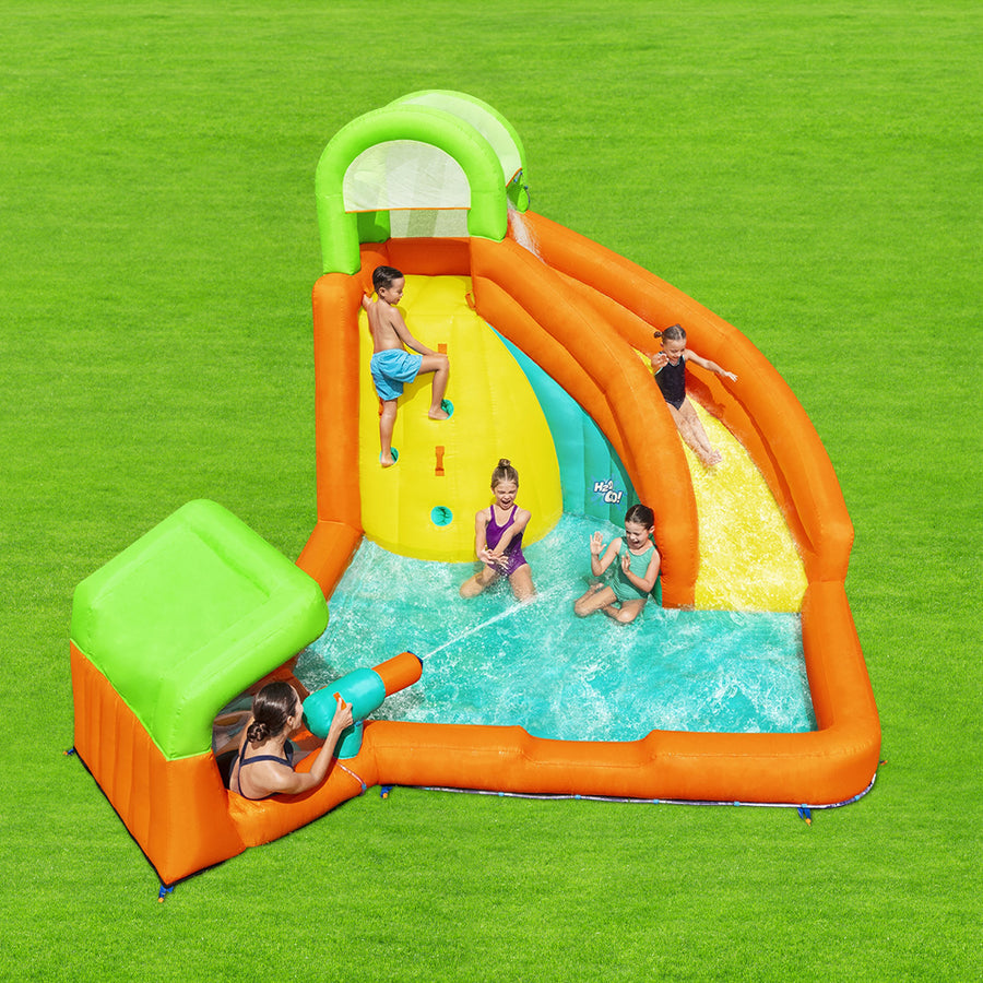 Kids Inflatable Water Park Pool Castle Playground with Slide 4.26 X 3.69M Homecoze