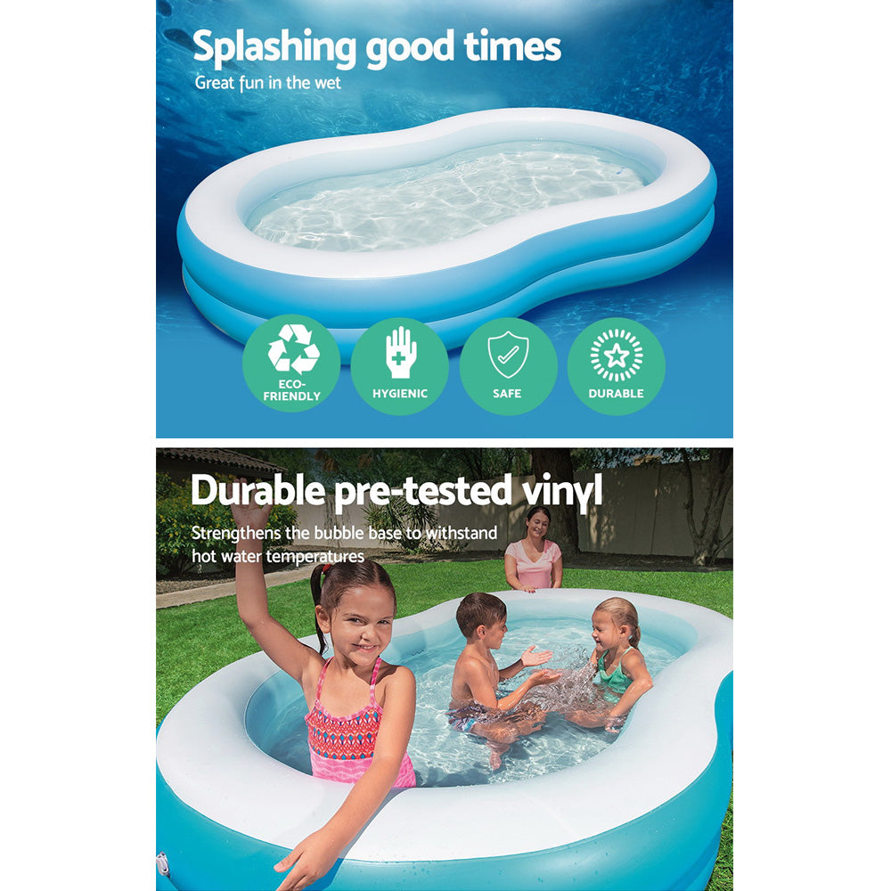 2.6m x 1.6m Inflatable Swimming Pool - 544L Capacity Homecoze