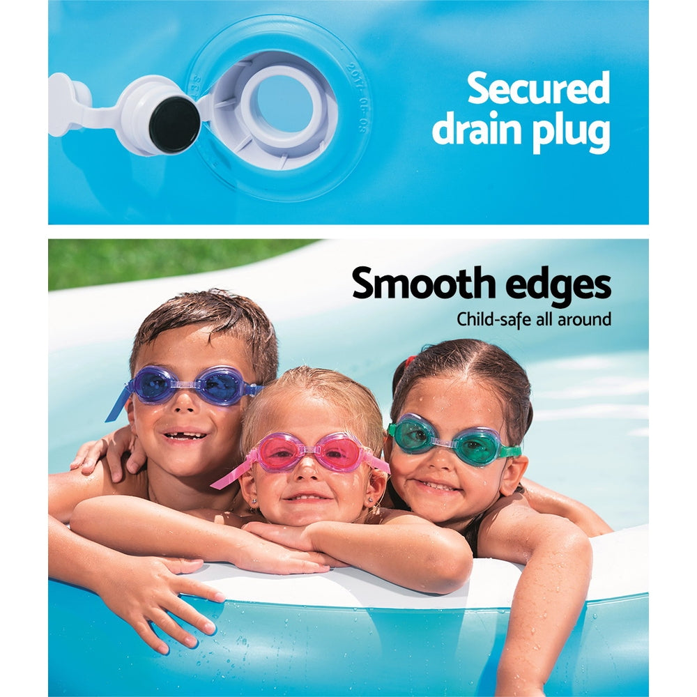 2.6m x 1.6m Inflatable Swimming Pool - 544L Capacity Homecoze