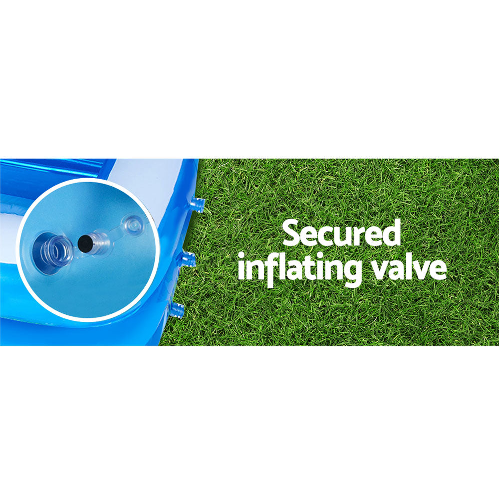 3m x 1.8m Inflatable Swimming Pool - 1161L Capacity Homecoze