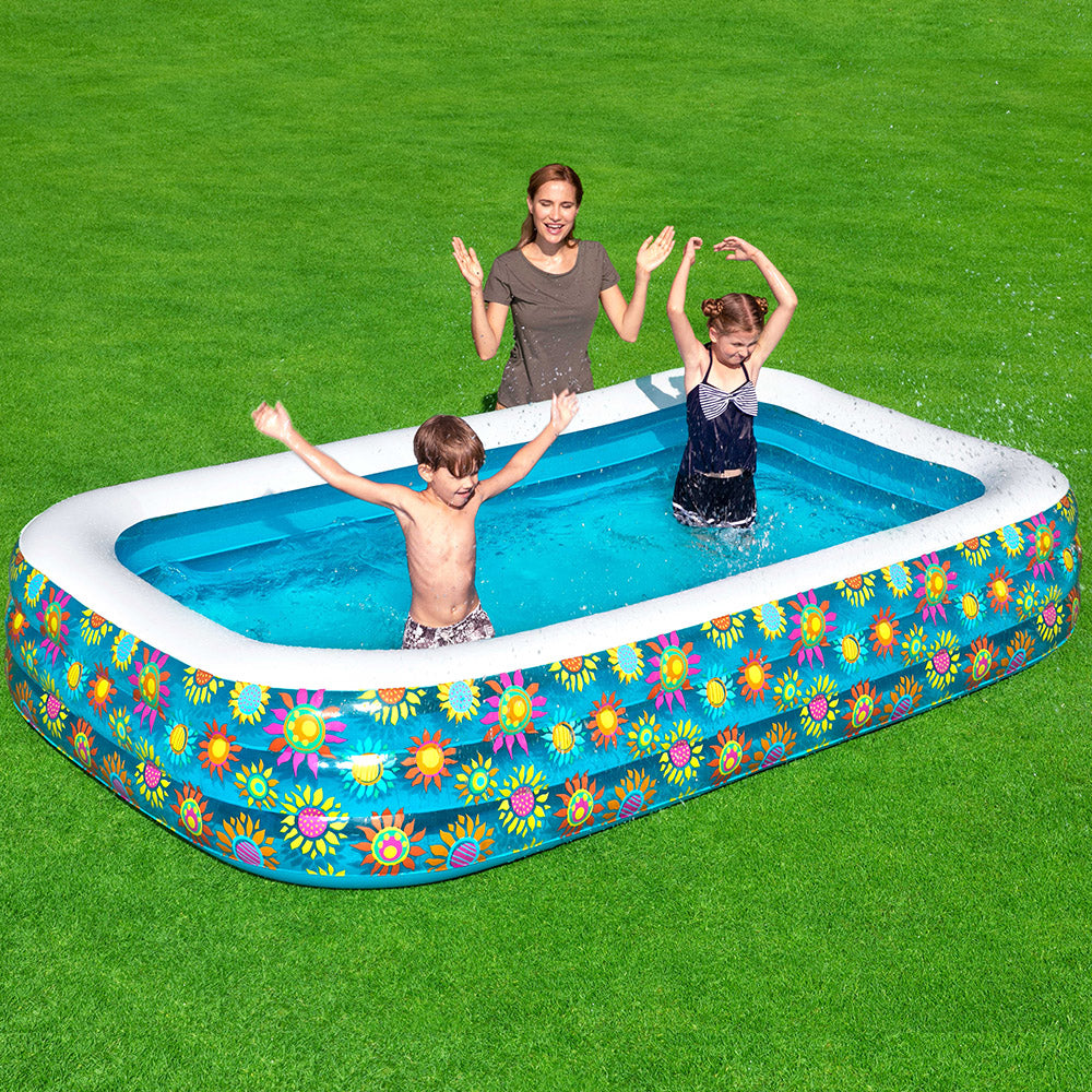 3m x 1.8m Inflatable Swimming Pool - 1161L Capacity Homecoze