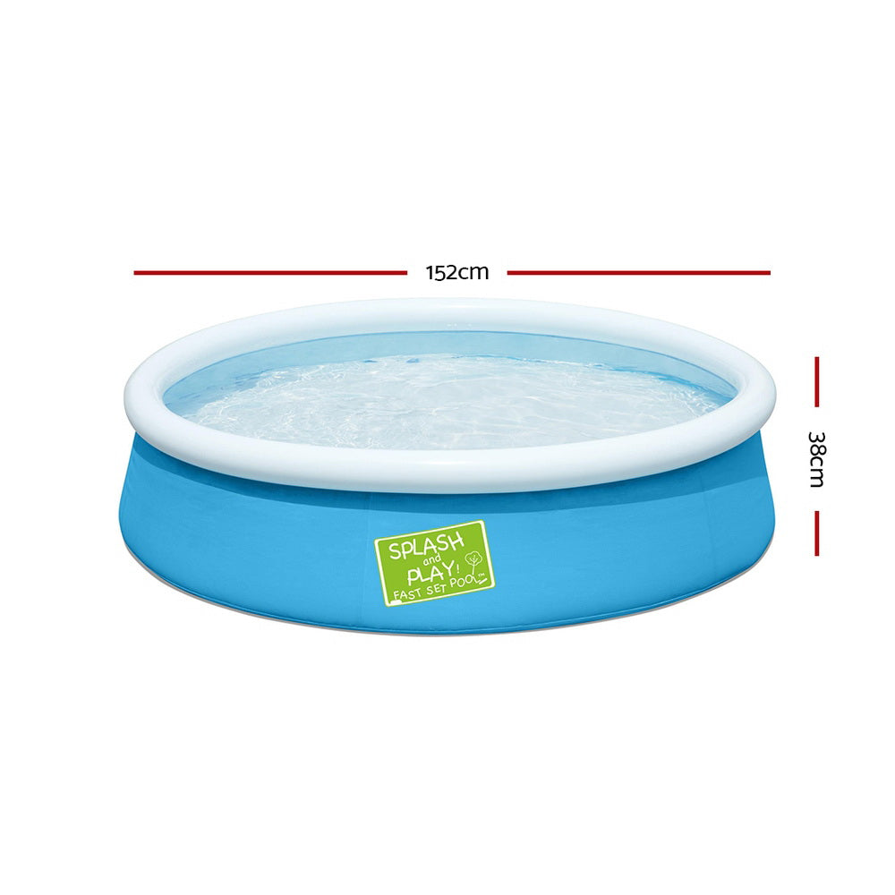 1.5m Round Kids Inflatable Swimming Pool - 477L Capacity Homecoze