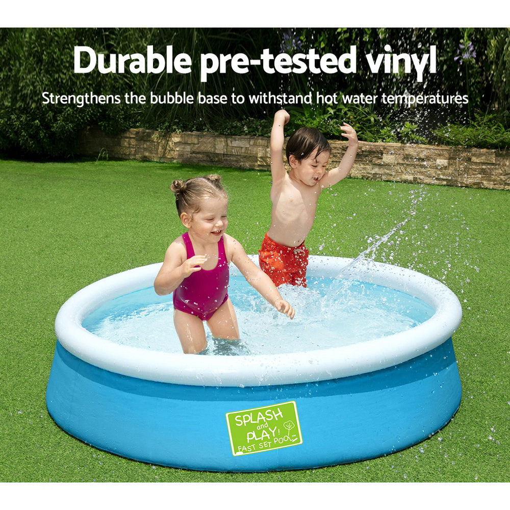 1.5m Round Kids Inflatable Swimming Pool - 477L Capacity Homecoze