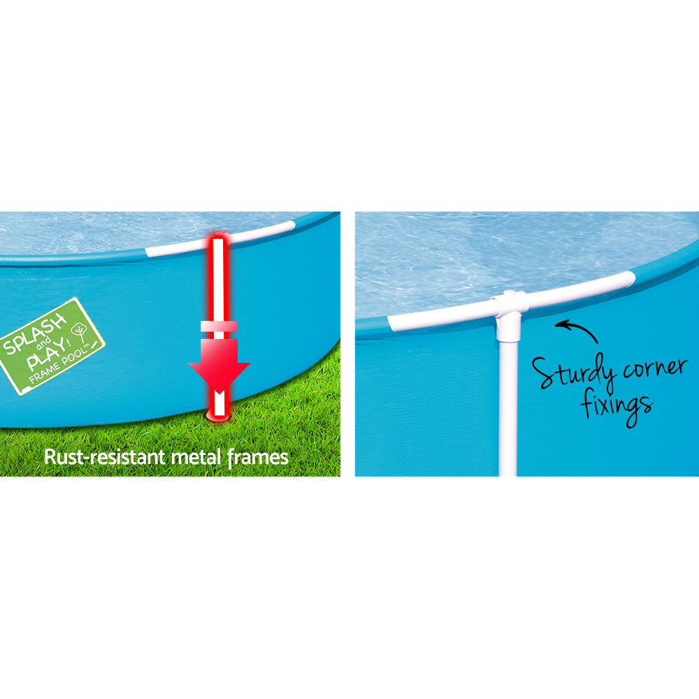1.5m Round Above Ground Swimming Pool - 580L Capacity Homecoze