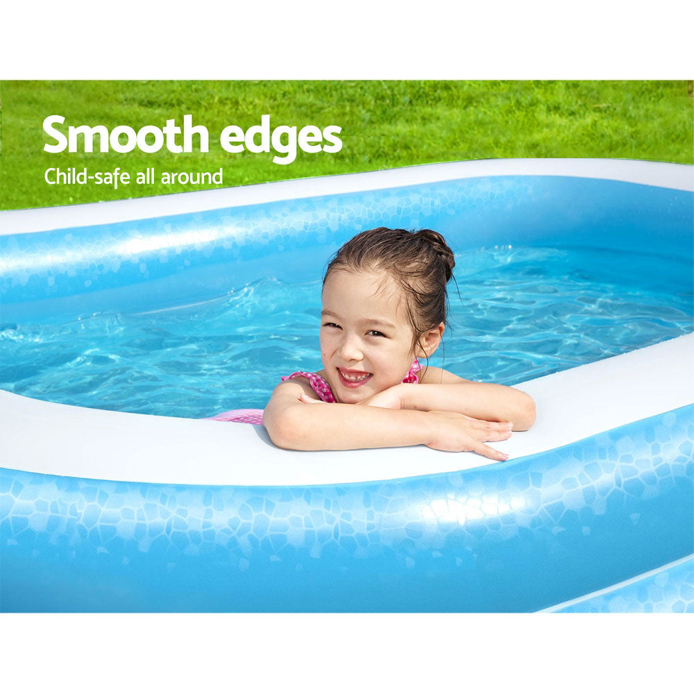 2.6m x 1.75m Classic Inflatable Swimming Pool - Homecoze