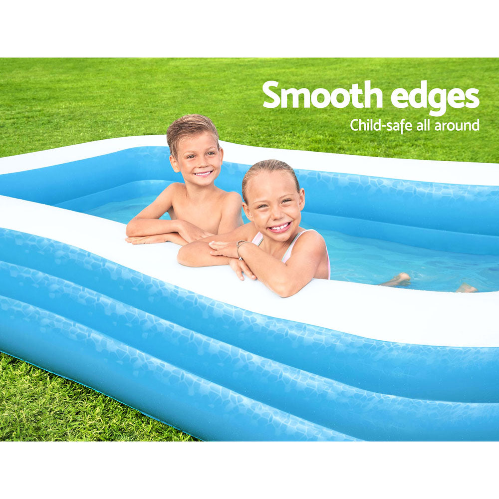 Large Inflatable Kids Above Ground Swimming Pool 3.05m x 1.83m x 0.56m Homecoze