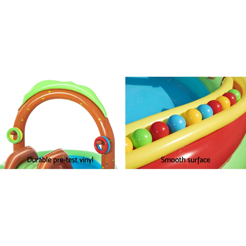 3m x 2m Kids Inflatable Friendly Woods Double Pool with Slide - 111L & 214L Homecoze