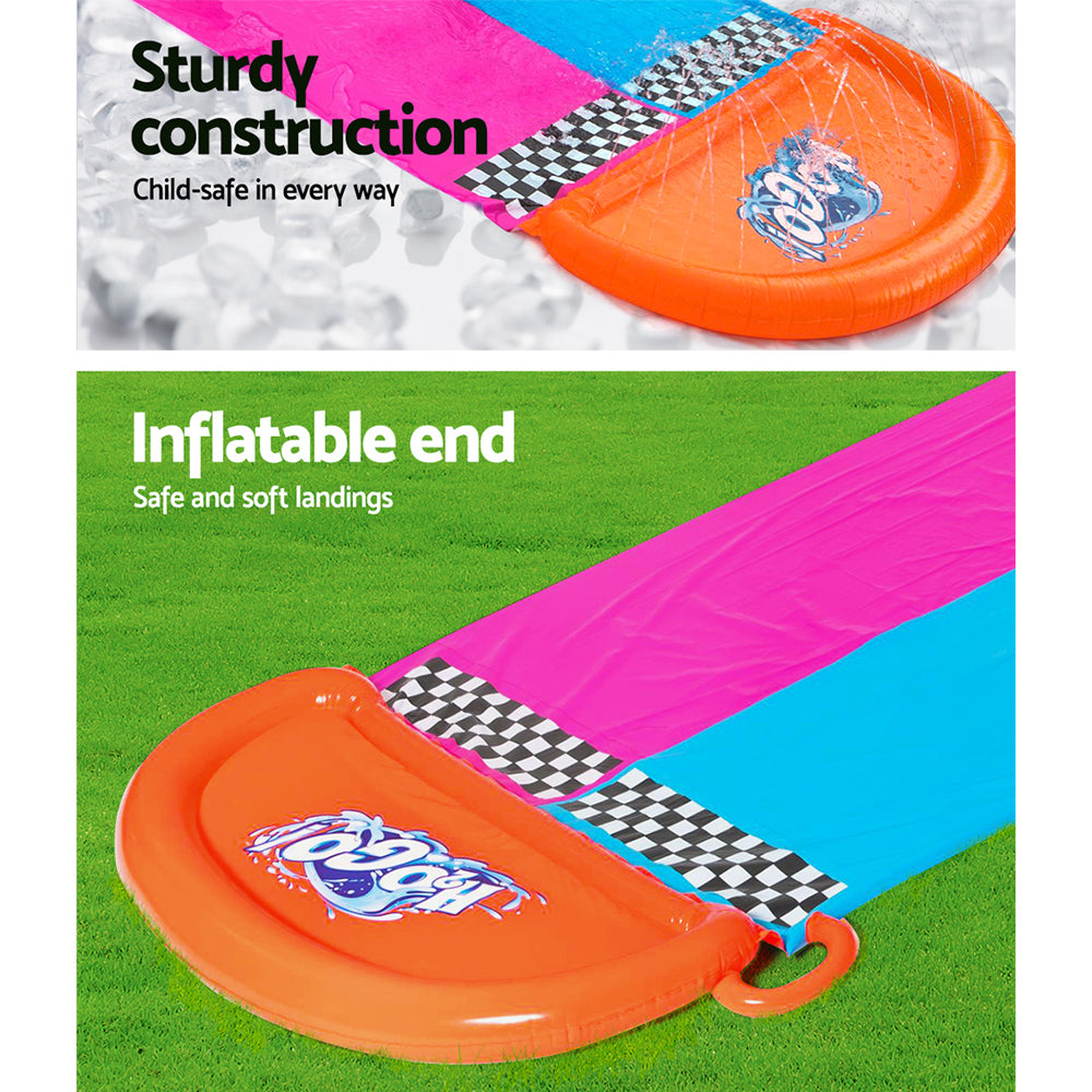 Kids 4.9m Double Lane Slip & Slide with Inflatable Llama Sliders Homecoze