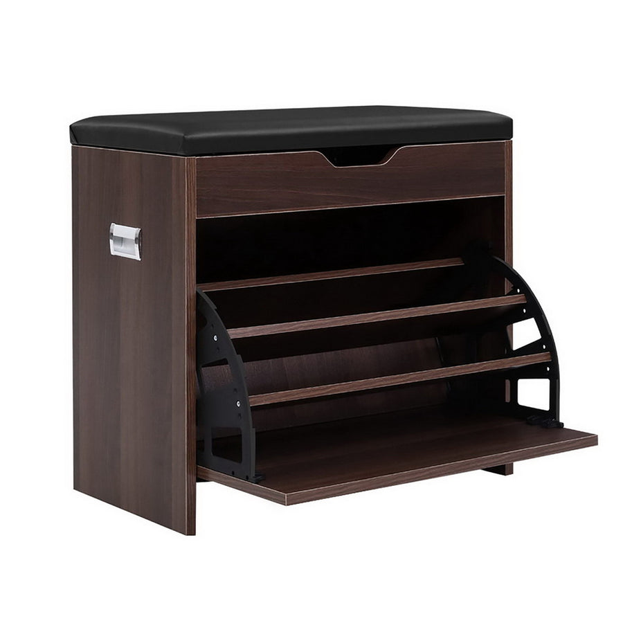 Shoe Cabinet Storage Bench - Brown Homecoze