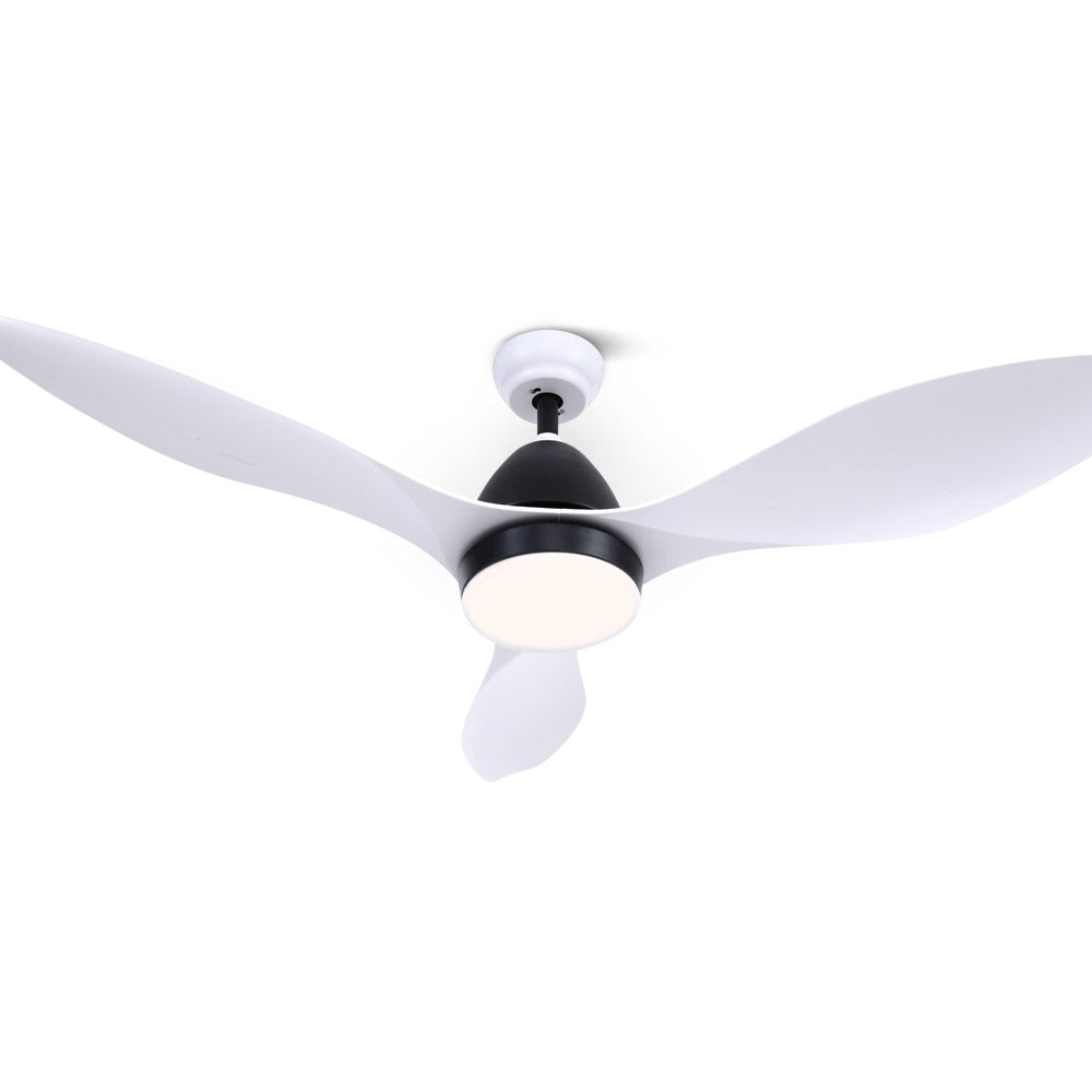48'' Small DC Motor Ceiling Fan Light Remote Control Ceiling Fans - White Homecoze